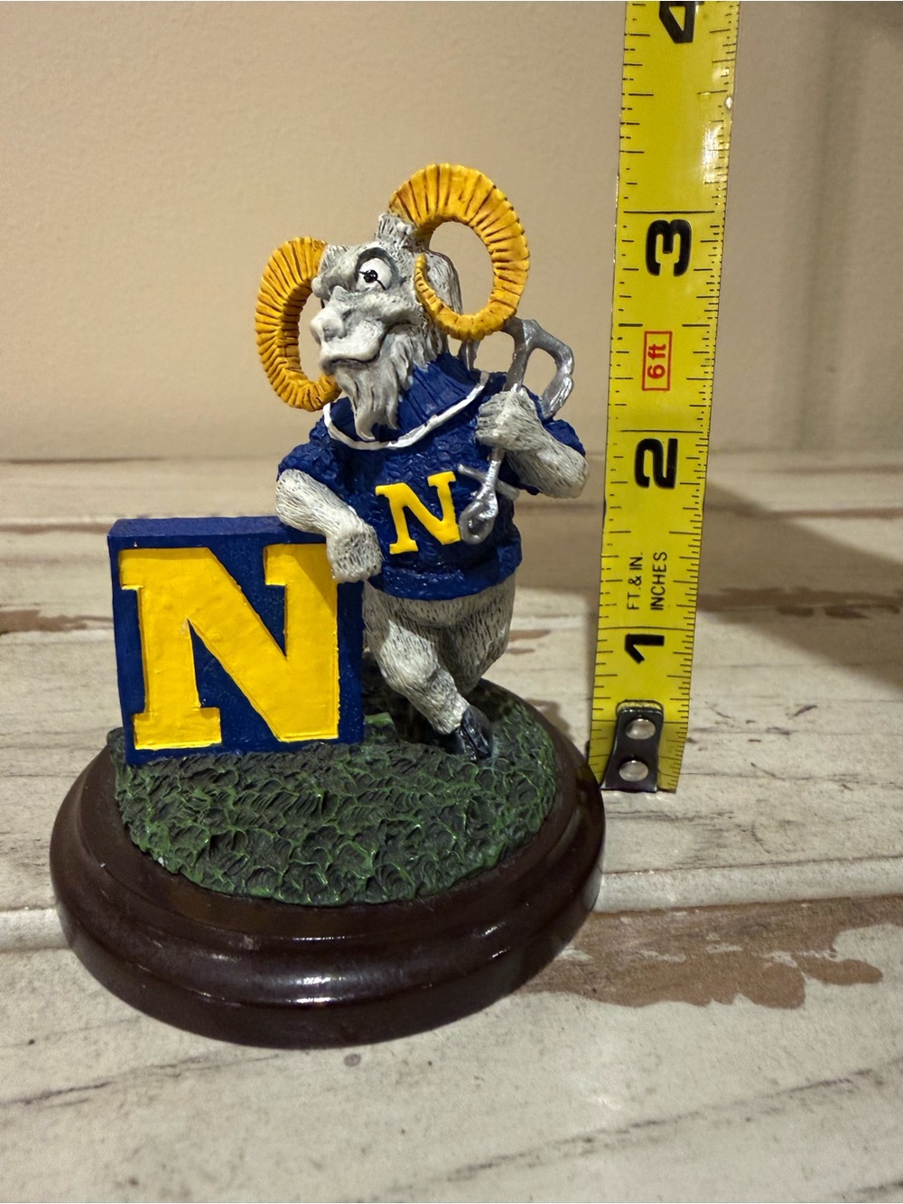 Vintage Navy USNA Bill the Goat Mini Figurine - Picture 7 of 8